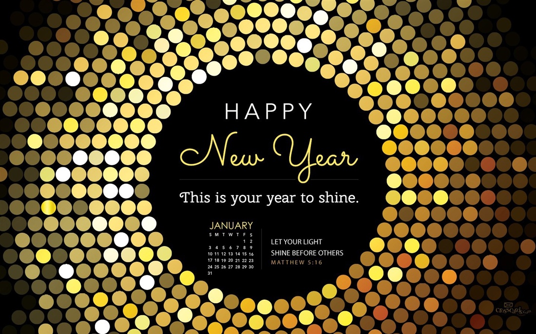 January Year to Shine Desktop Calendar Free January Wallpaper