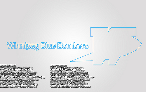 Blue Bombers Typography Wallpaper Photo Sharing