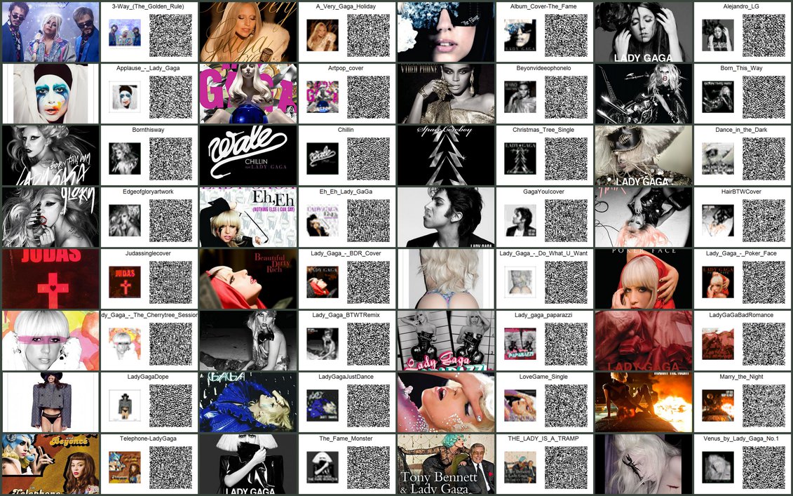  Gaga Covers QRcodes Patterns For ACNL by toxicsquall on