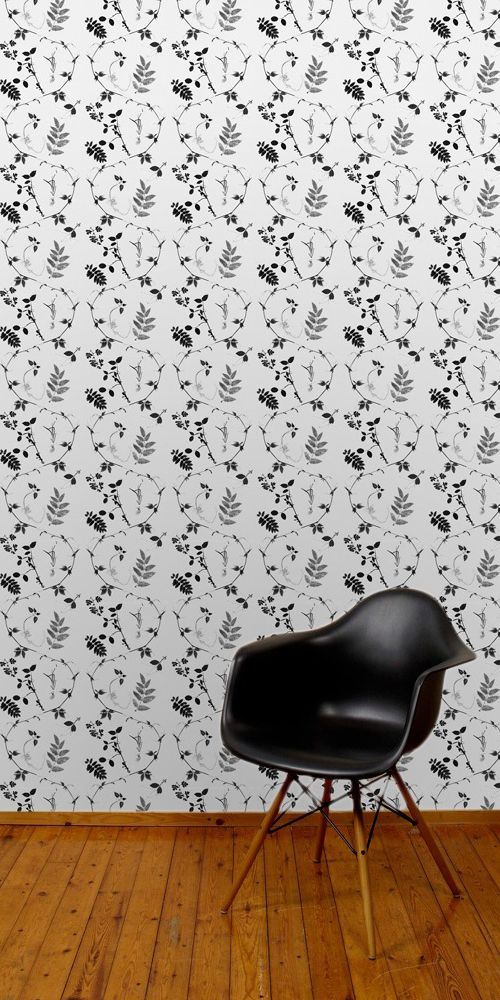 Dutch Garden Wallpaper In White Little Owl Design