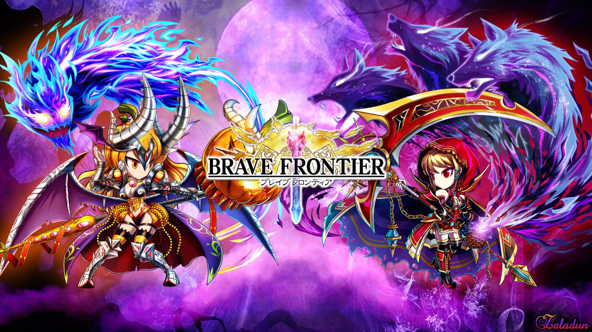 Brave Frontier Alice And Elza Bf Wallpaper Halloween Edition