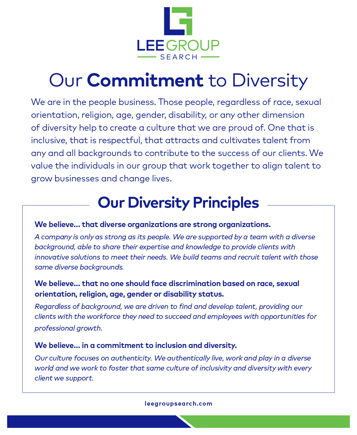 Diversity And Inclusion Lee Group Search