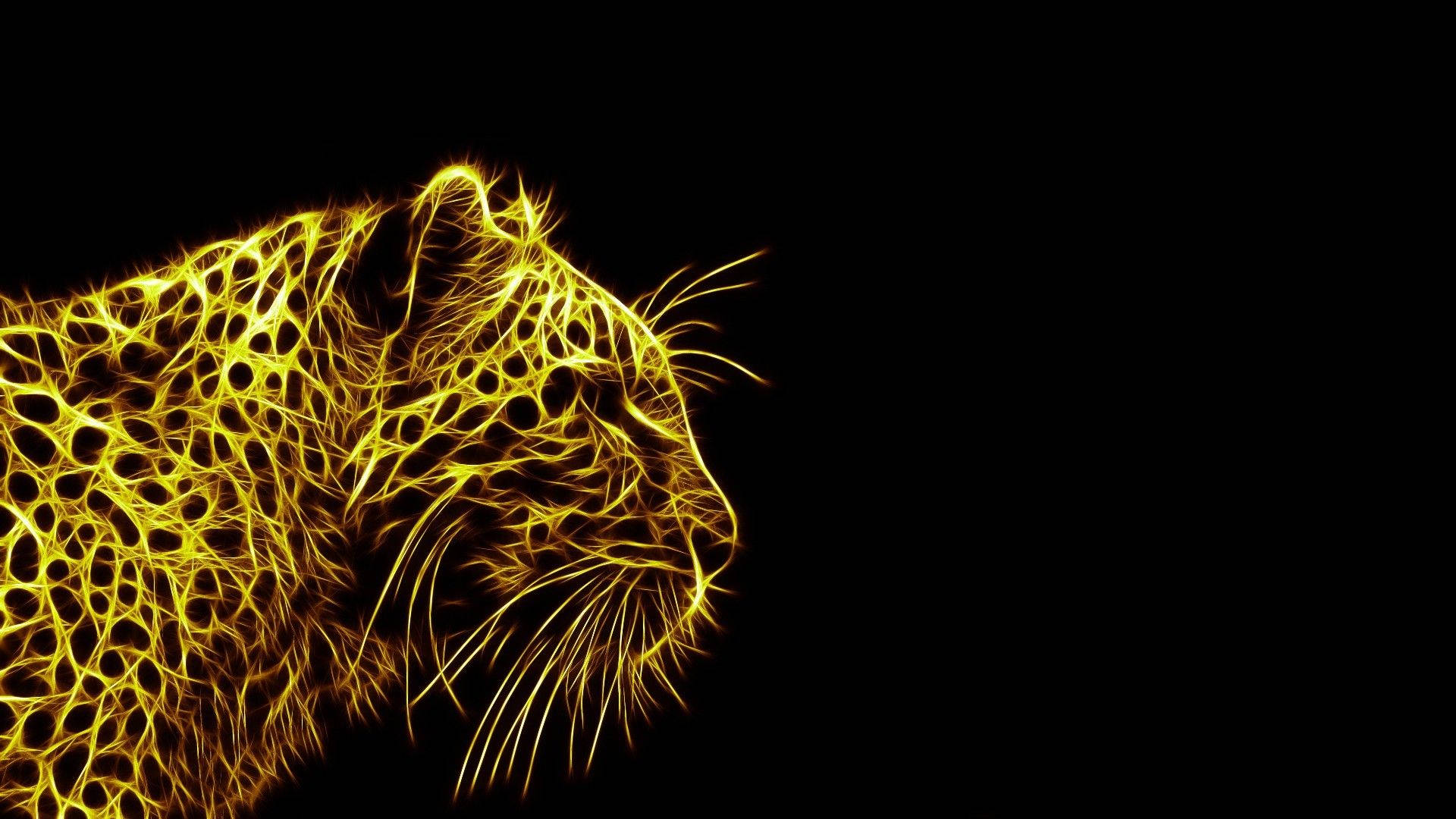 Golden Leopard In Black Vxhcufbg5ii8wa8j Wallpaper