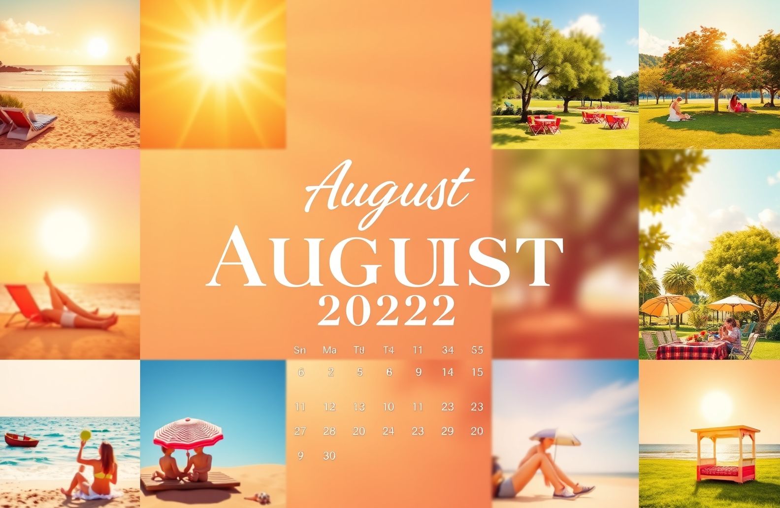 August Calendar Wallpaper
