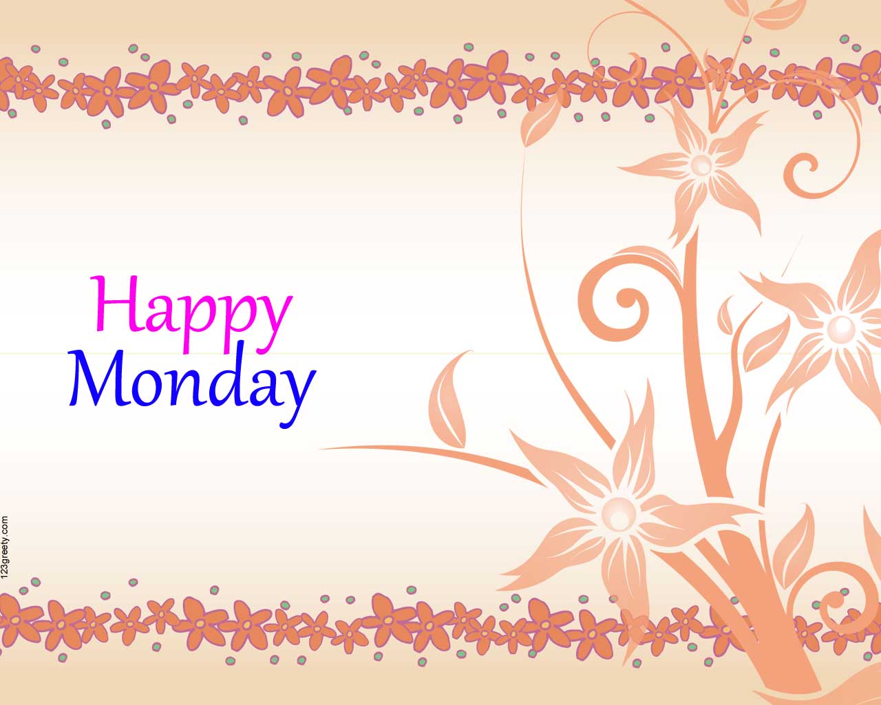 Happy Monday Greeting Wallpaper Background