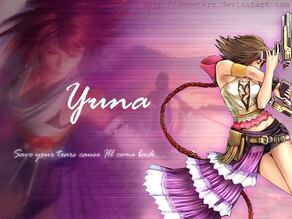 Yuna pink wallpaper by Final Fantasy X Club on