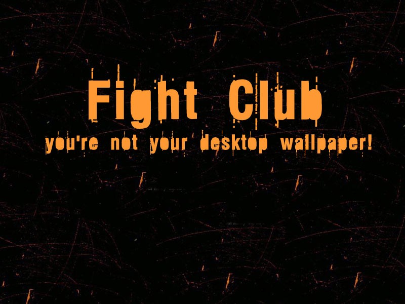 You Are Not Your Wallpaper Fight Club