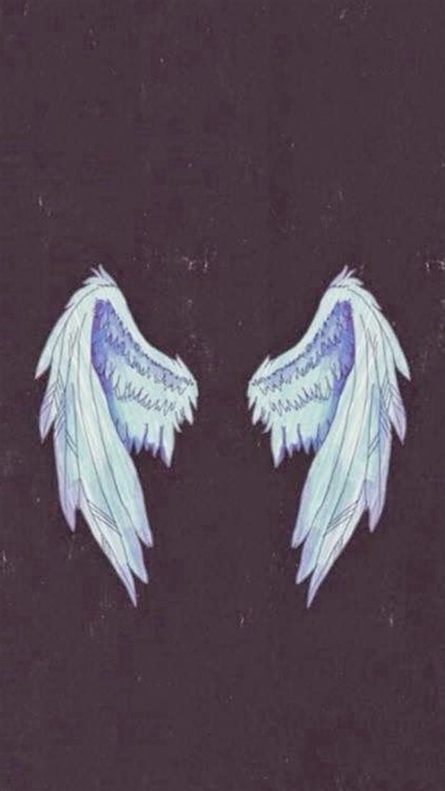 Angel Wings Illustration iPhone Wallpaper