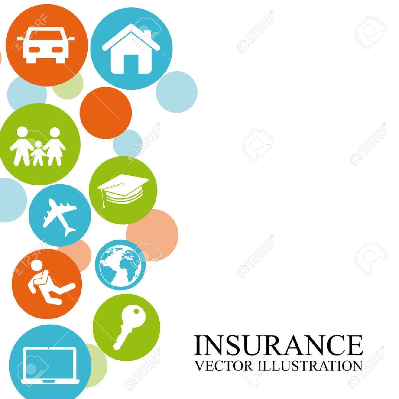 Insurance Design Over White Background Royalty Cliparts