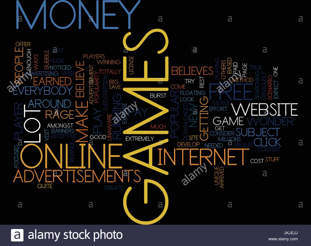 Online Games Will The Bubble Burst Text Background Word Cloud