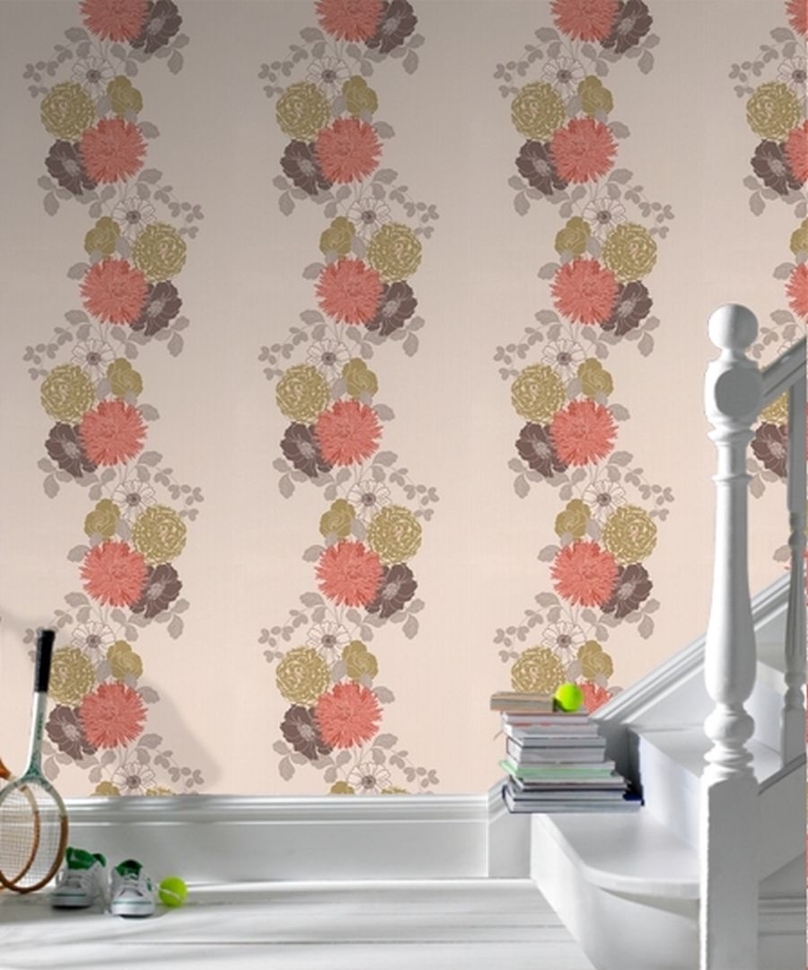 Home Graham Brown Wallpaper Trailing flower coral mix wallpaper