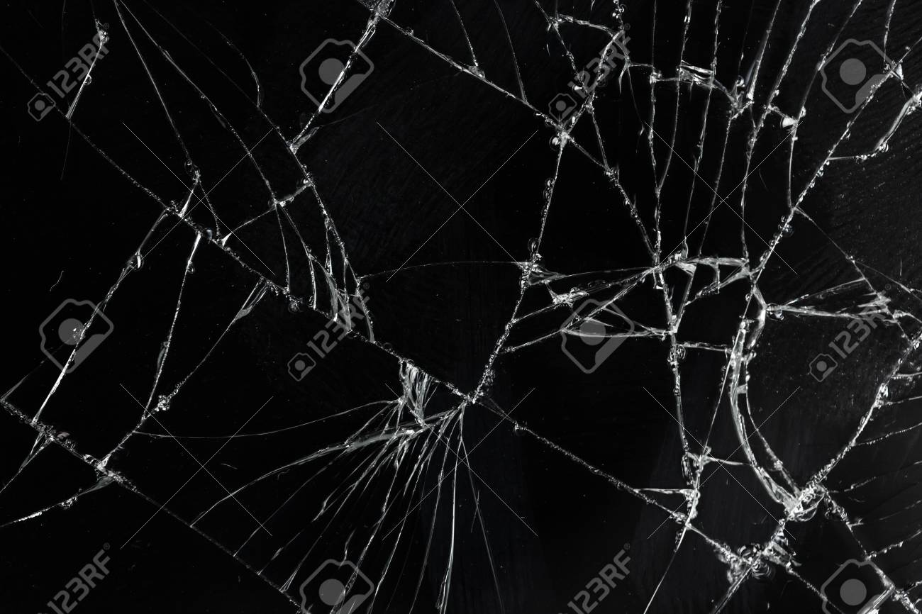 Top Cracked Broken Mobile Screen Glass Texture Background