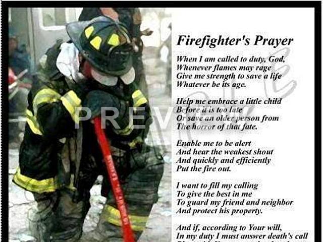Firefighter S Prayer Wallpaper