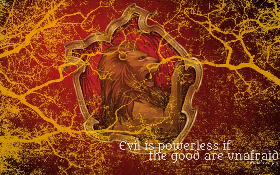 Hp Wallpaper Gryffindor Lightning With Quote By
