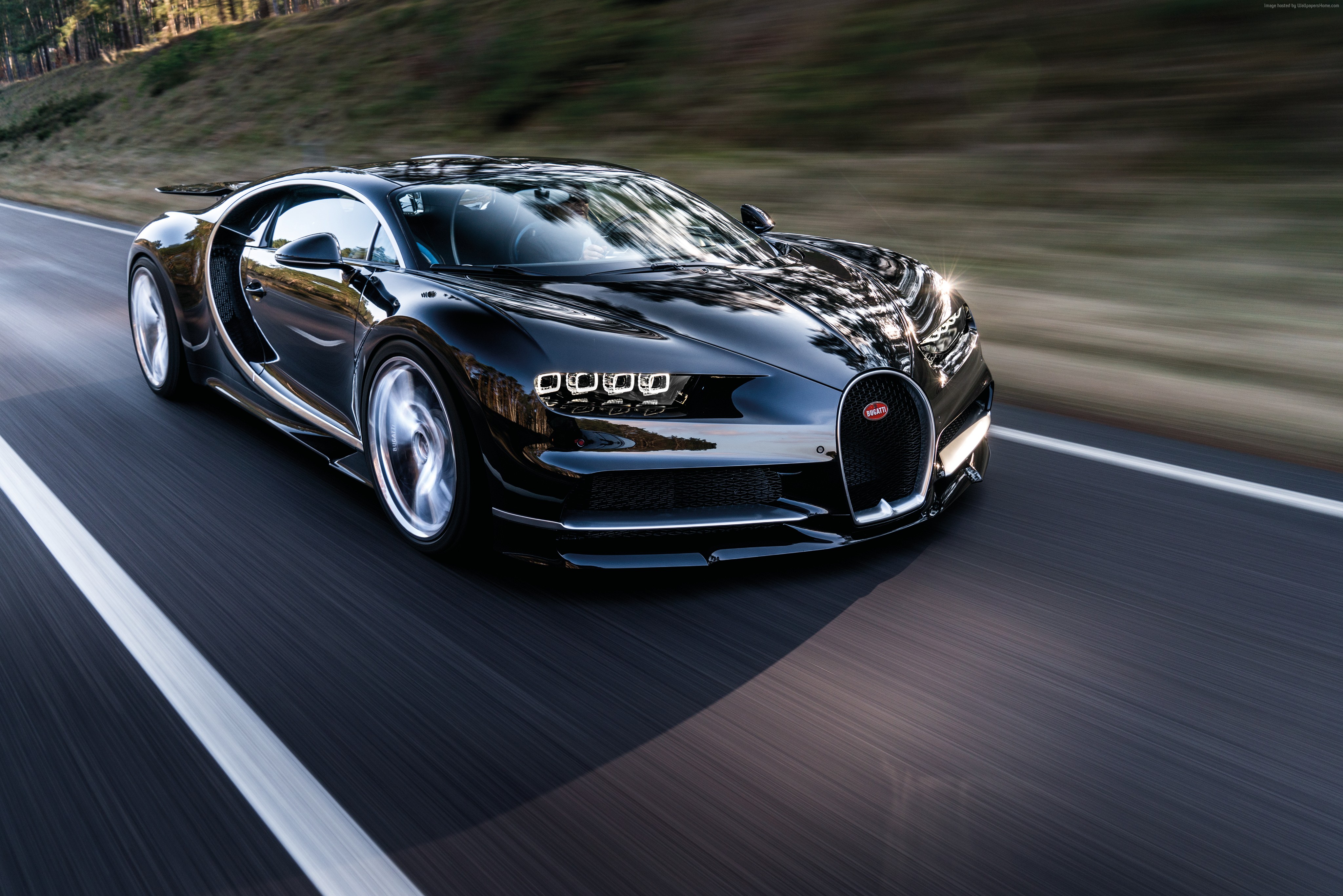 Wallpaper Bugatti Chiron Geneva Auto Show Hypercar
