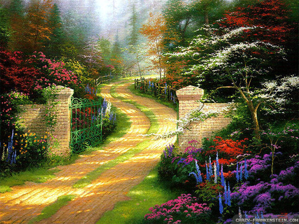Spring Gate Spring Nature Wallpapers 1024x768 pixel Popular HD