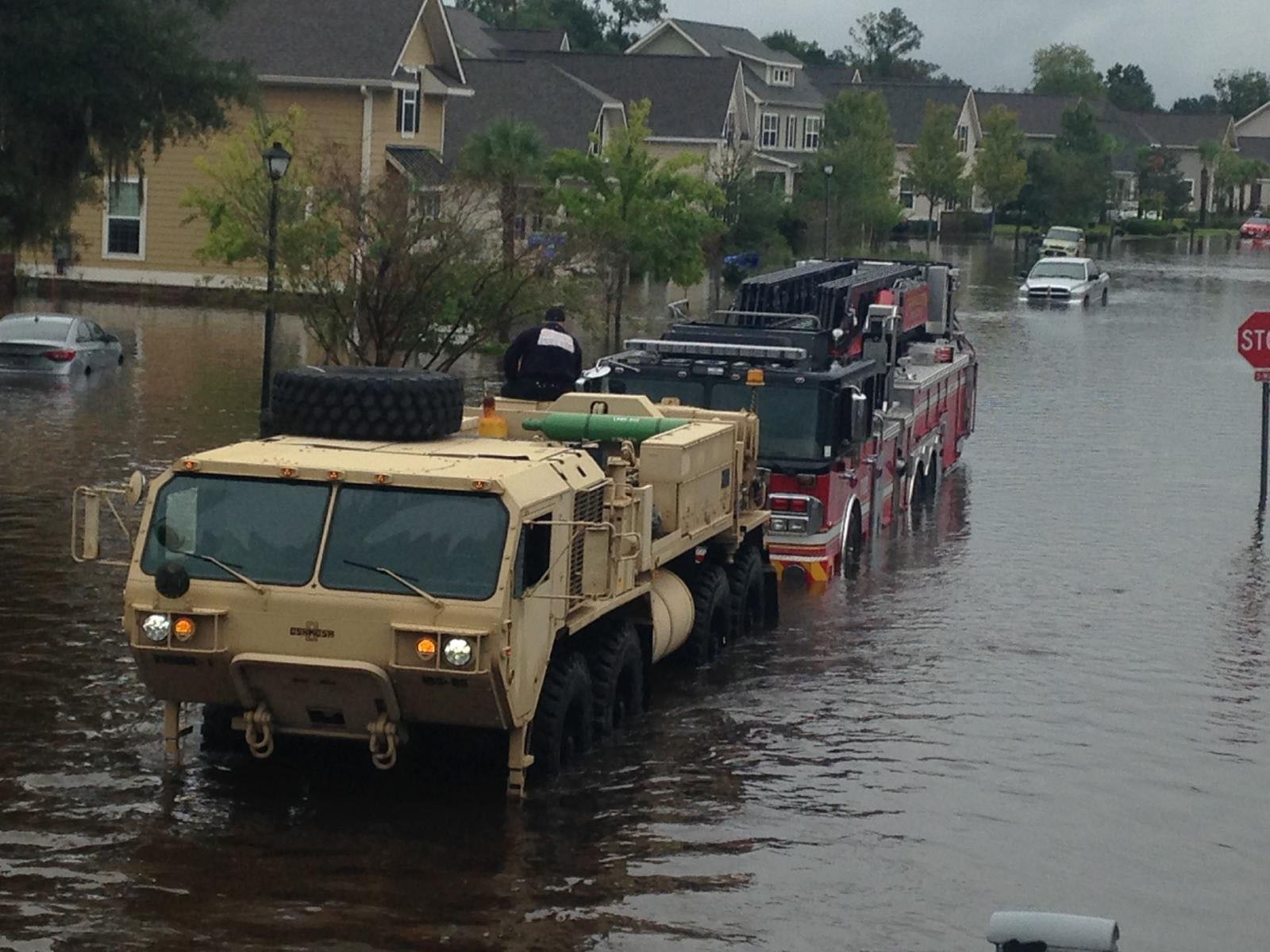 Sc National Guard Assists With Fire Truck Recovery