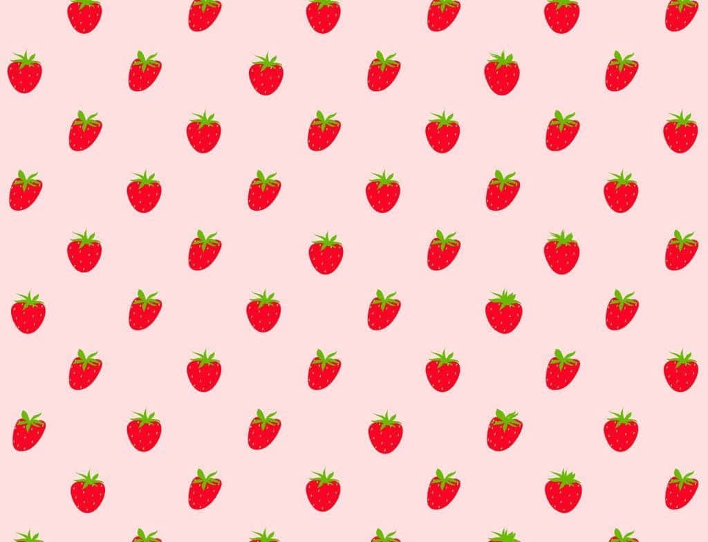 Cute Strawberry Background Wallpaper