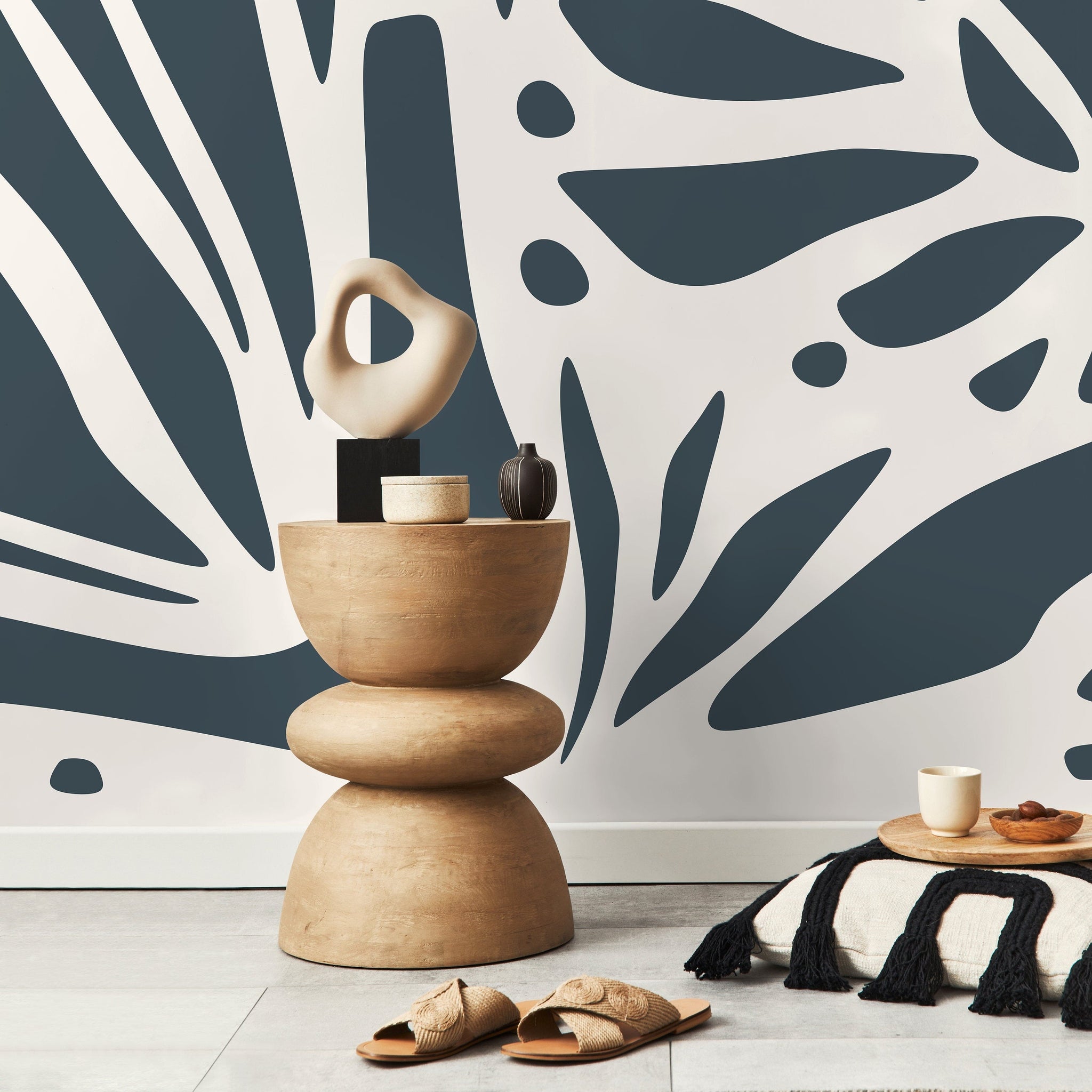 Abstract Art Wallpaper Large Boho Peel And Stick Traditi