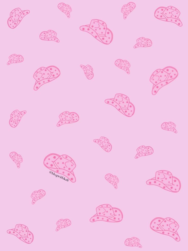 Cute Cowprint Cowgirl Hat Wallpaper