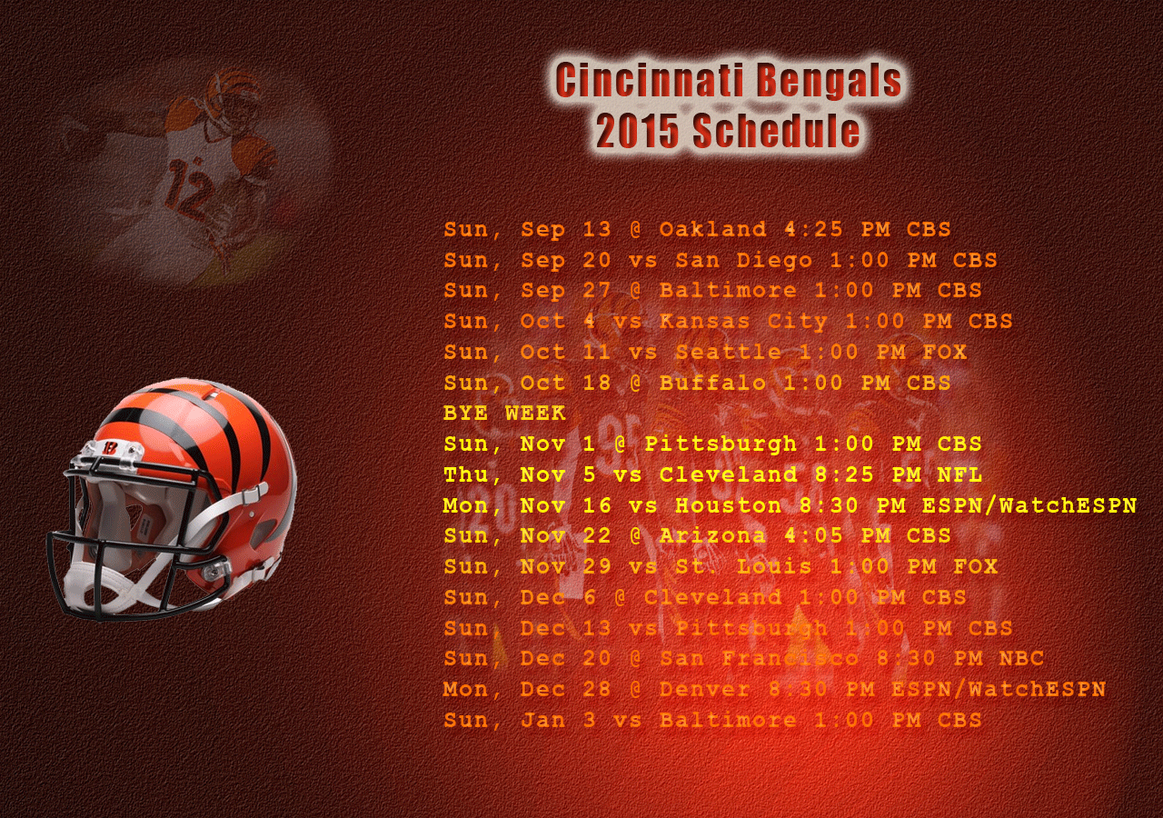 Cincinnati Bengals computer wallpaper background 2015 regular season 1280x900