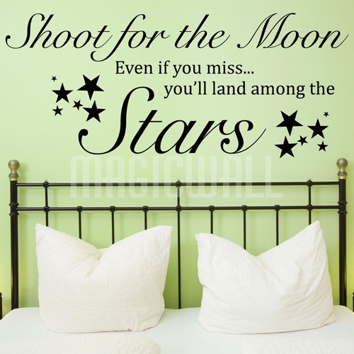 Home Shoot For The Moon Wall Quotes Decals Stickers