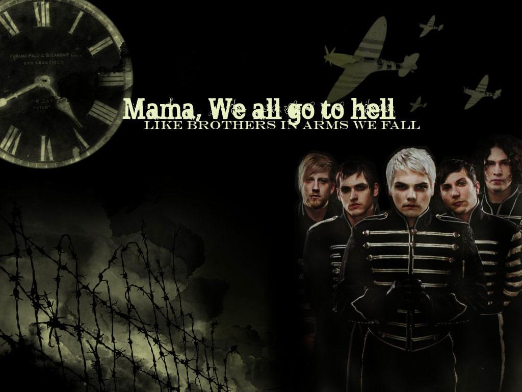 My Chemical Romance Mama We All Go To Hell Papel De Parede Sobre