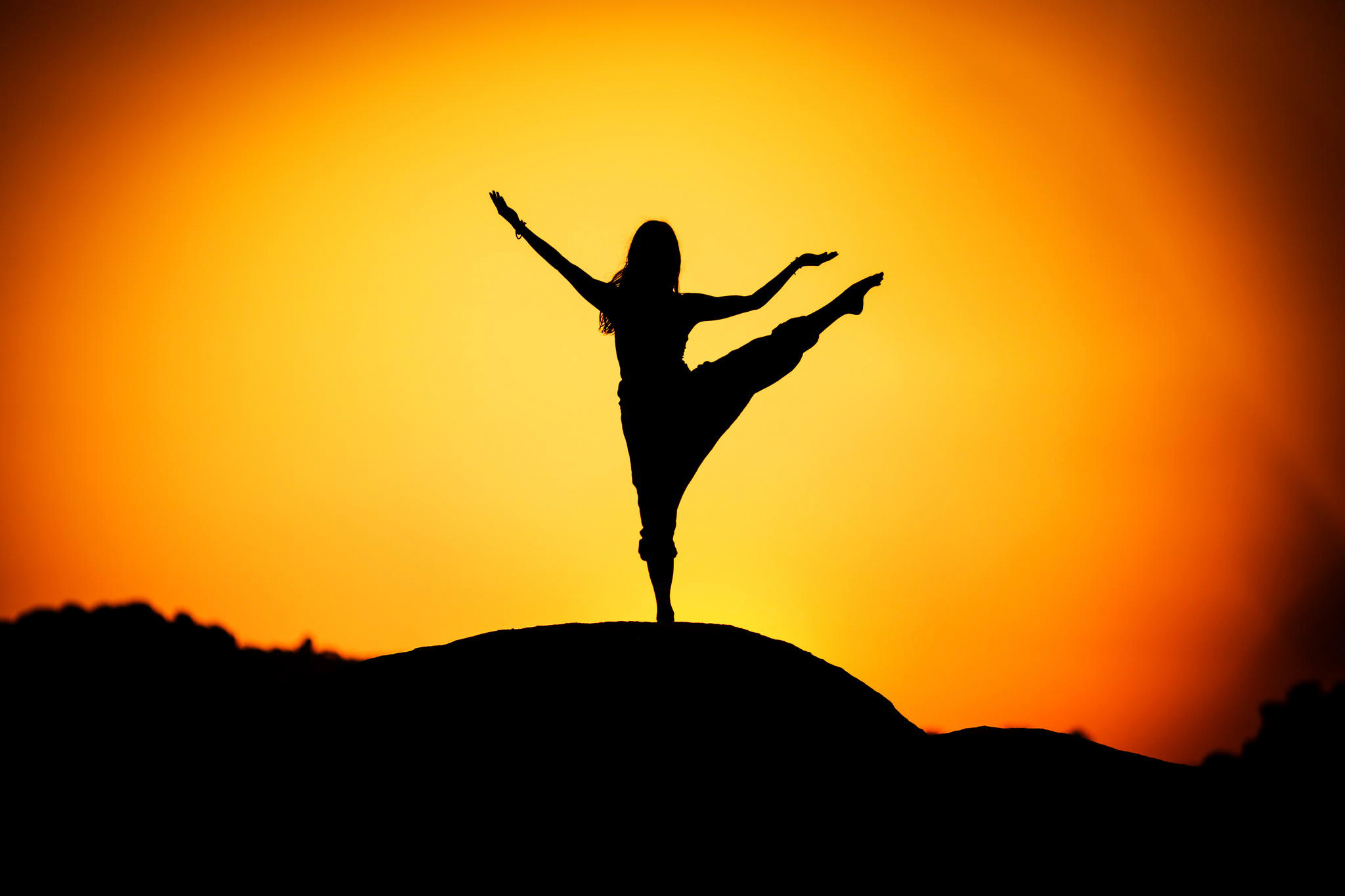 Free download Wallpaper sunrise yoga silhouette girl wallpapers