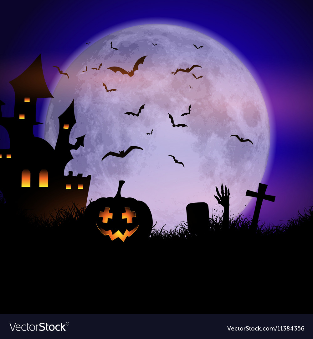 Spooky Halloween Background Royalty Vector Image