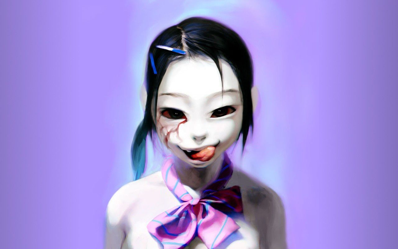 Gothic Dark Art Asian Girl Picture Nr