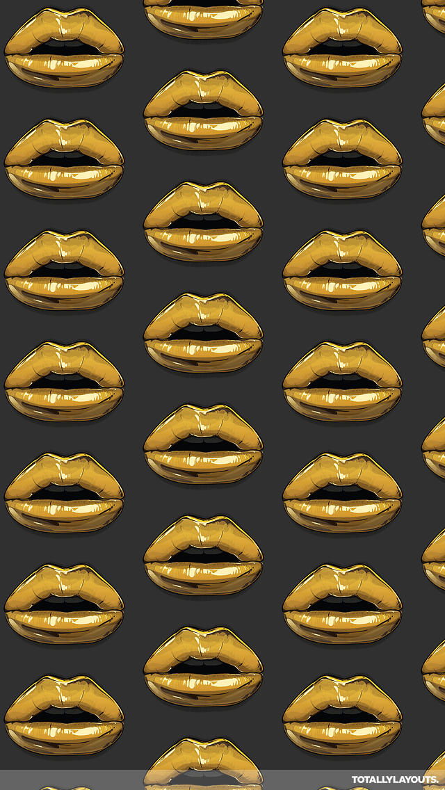 Golden Lips Android Wallpaper Random