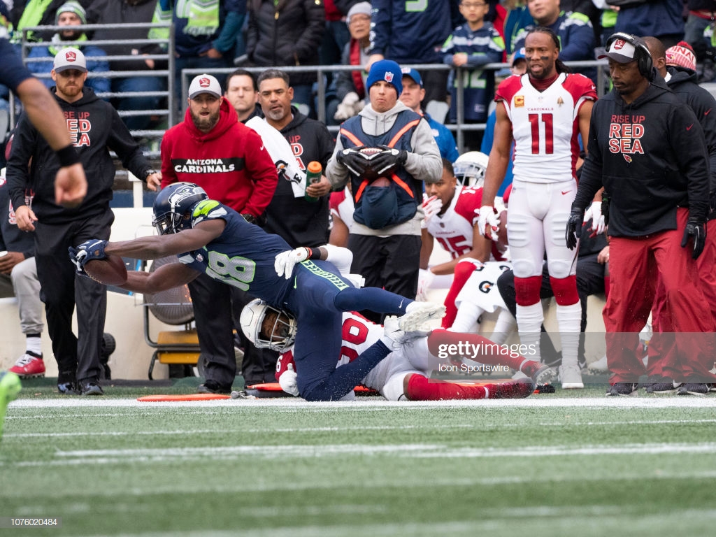 Seattle Seahawks Wide Receiver Jaron Brown Catches The Ball