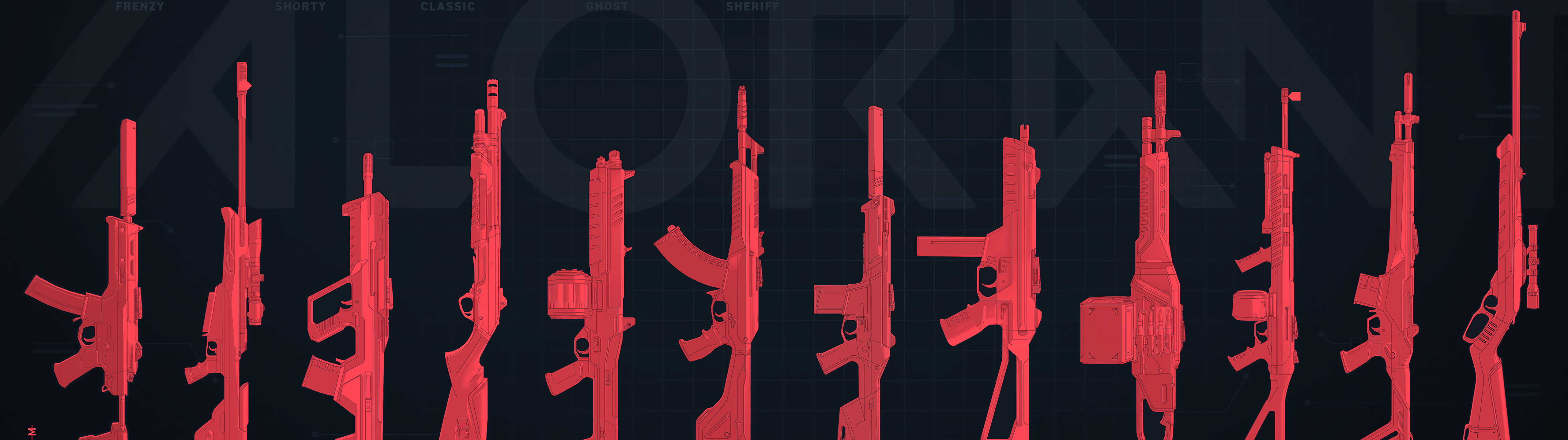 Valorant Guns Weapons Wallpaper 4K iPhone Desktop 273
