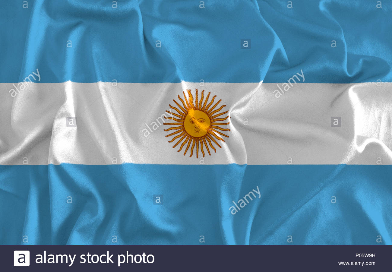 Flag Of Argentina Background Stock Photo