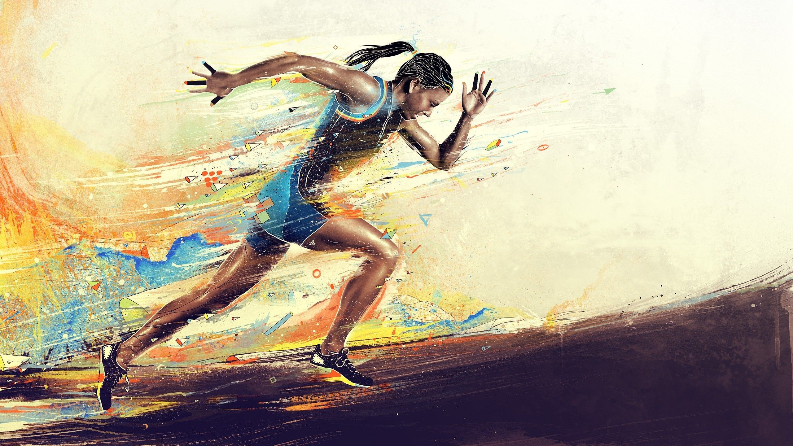 Athlete Running Wallpaper On