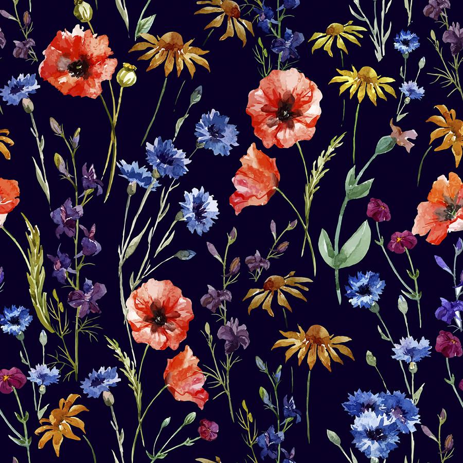 Vintage Wildflowers Wallpaper