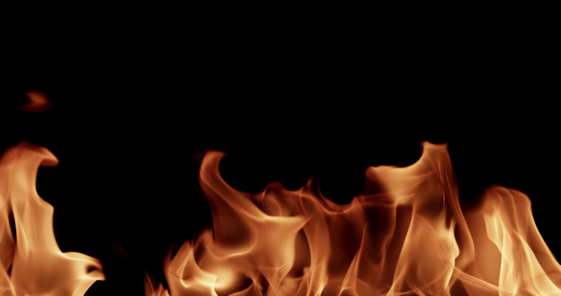 Savage Fire Moving On Dark Background For Combustion Projects In