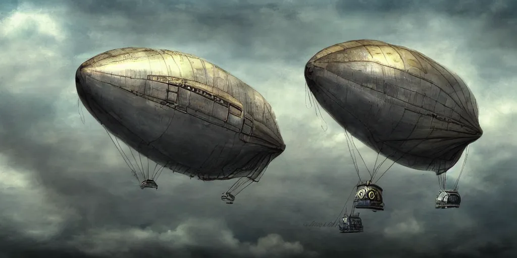 🔥 Free download Steampunk zeppelin airship cruising through the Stable