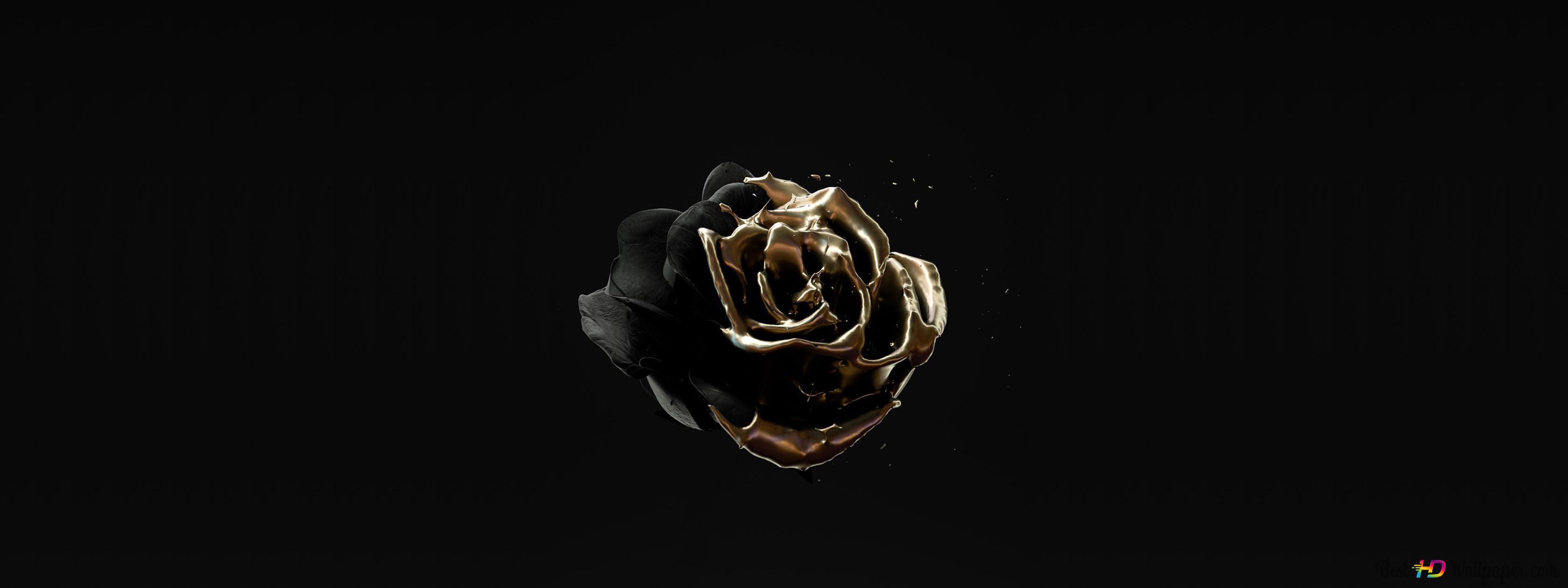 Image Of Rose Gold Color On Black 4k Wallpaper