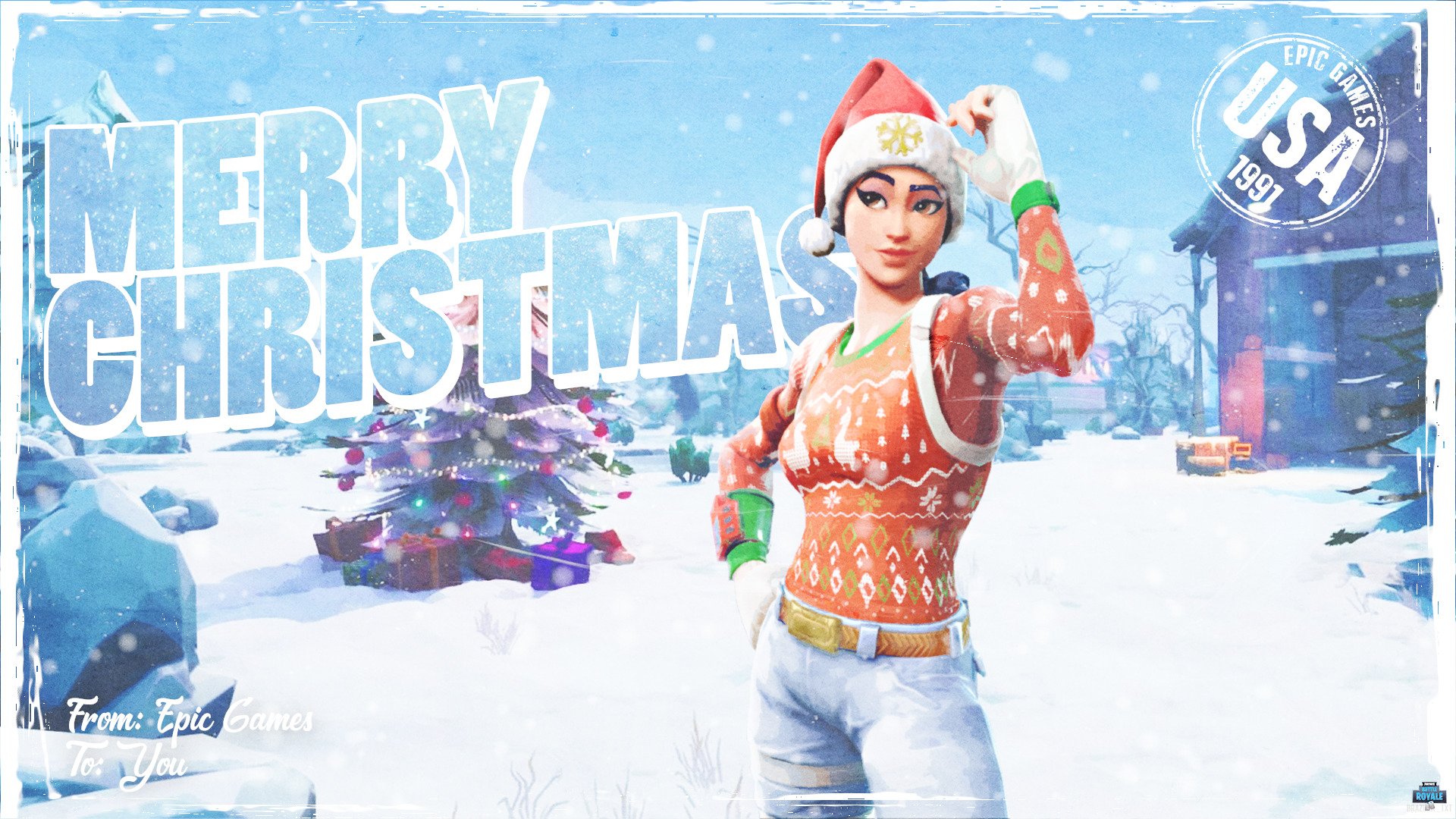 Nog Ops Christmas Fortnite Outfit Wallpaper And Stock