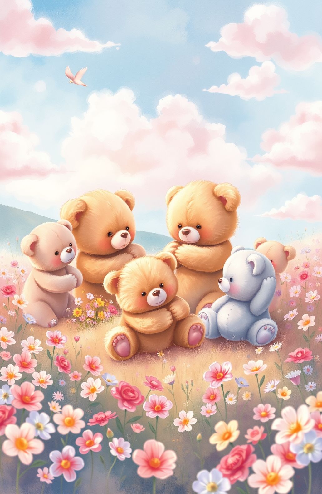 Cute Teddy Bears Wallpaper
