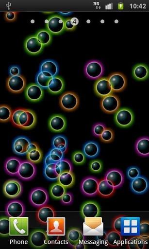 Bigger Neon Bubbles Live Wallpaper For Android Screenshot