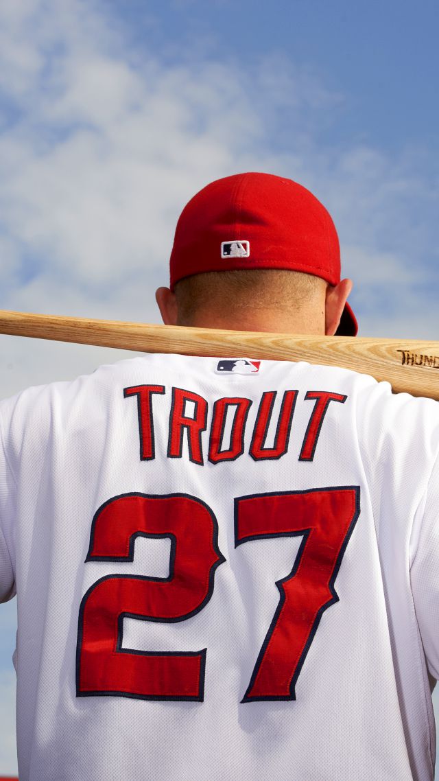 Wallpaper Baseball Top Players Mike Trout Los Angeles