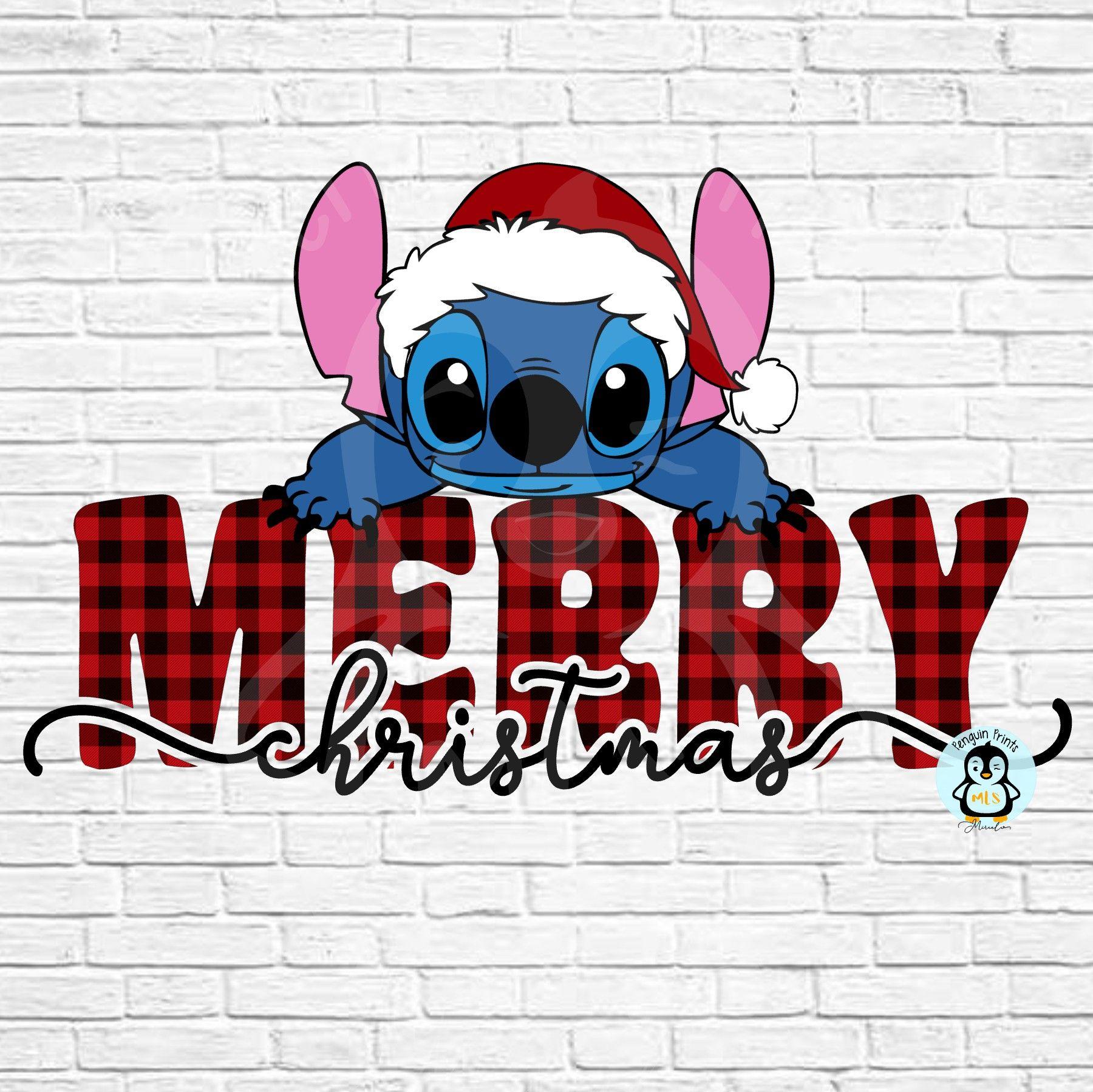 Merry Christmas with Stitch SVG Disney World SVG Disneyland
