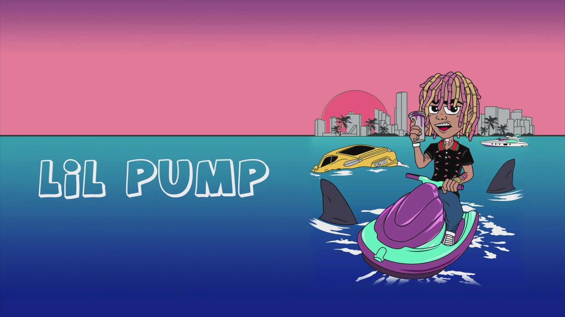 Lil Pump Cartoon Wallpaper Top