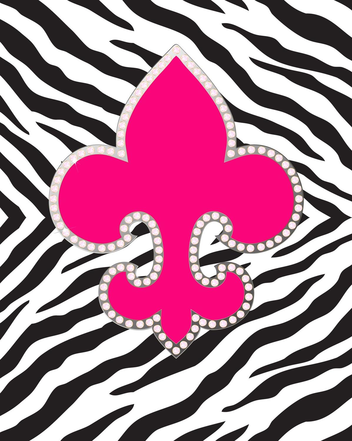 Pink Zebra Print Wallpaper Glitter