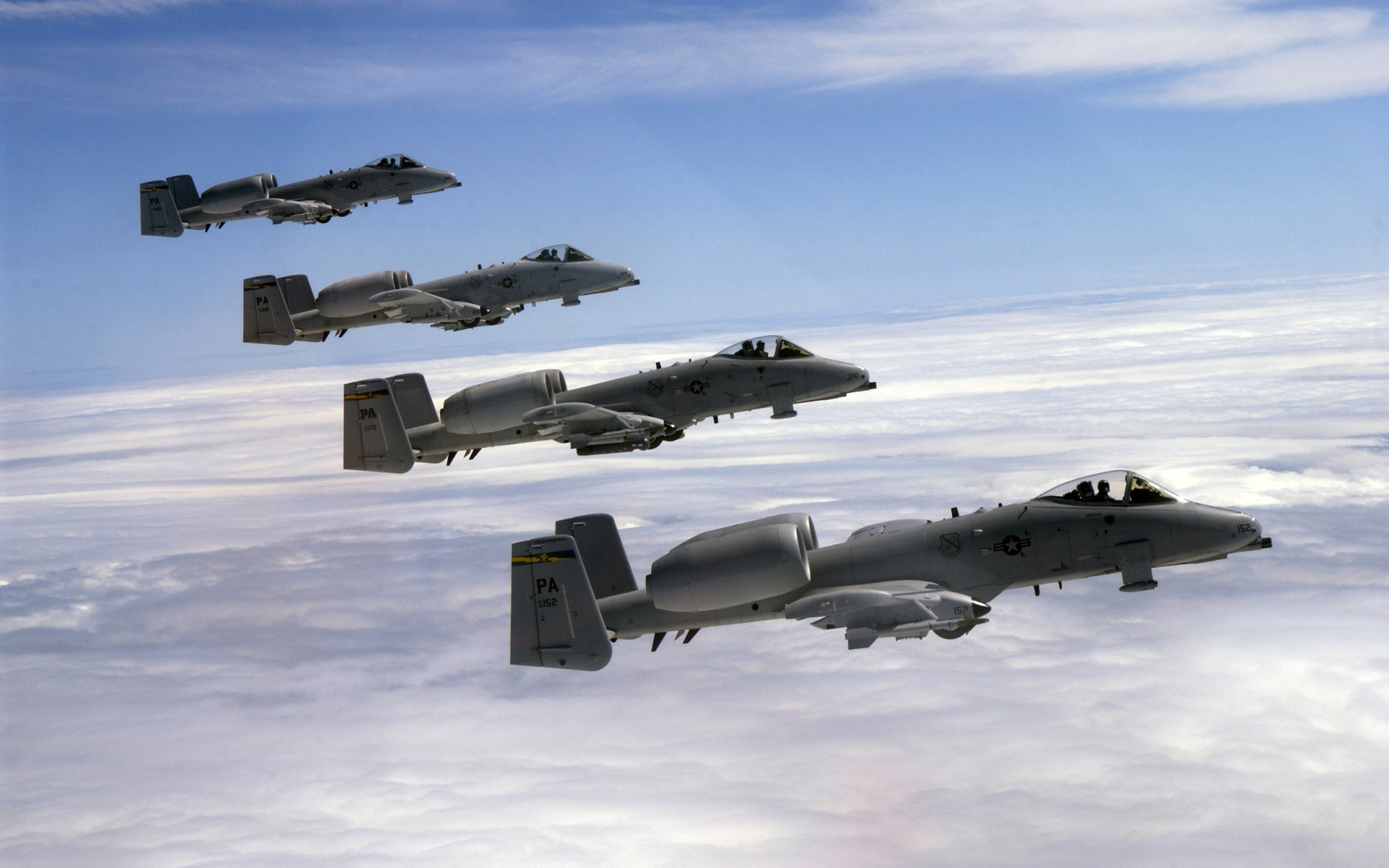 10 Thunderbolt II Air Force air support military aircraft airplanes 1920x1200