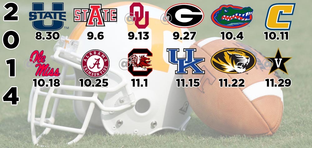 Vols Announce 2014 Football Schedule   University of Tennessee