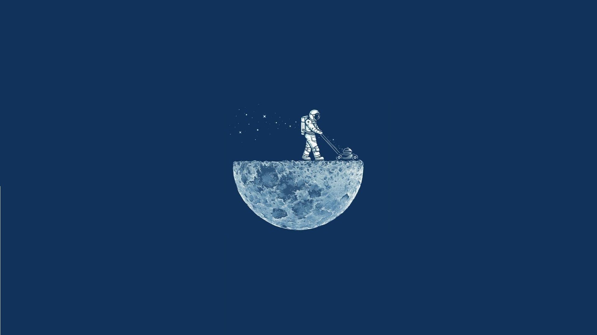 DigitalArtio Moon Astronauts Illustration Wallpaper Moon