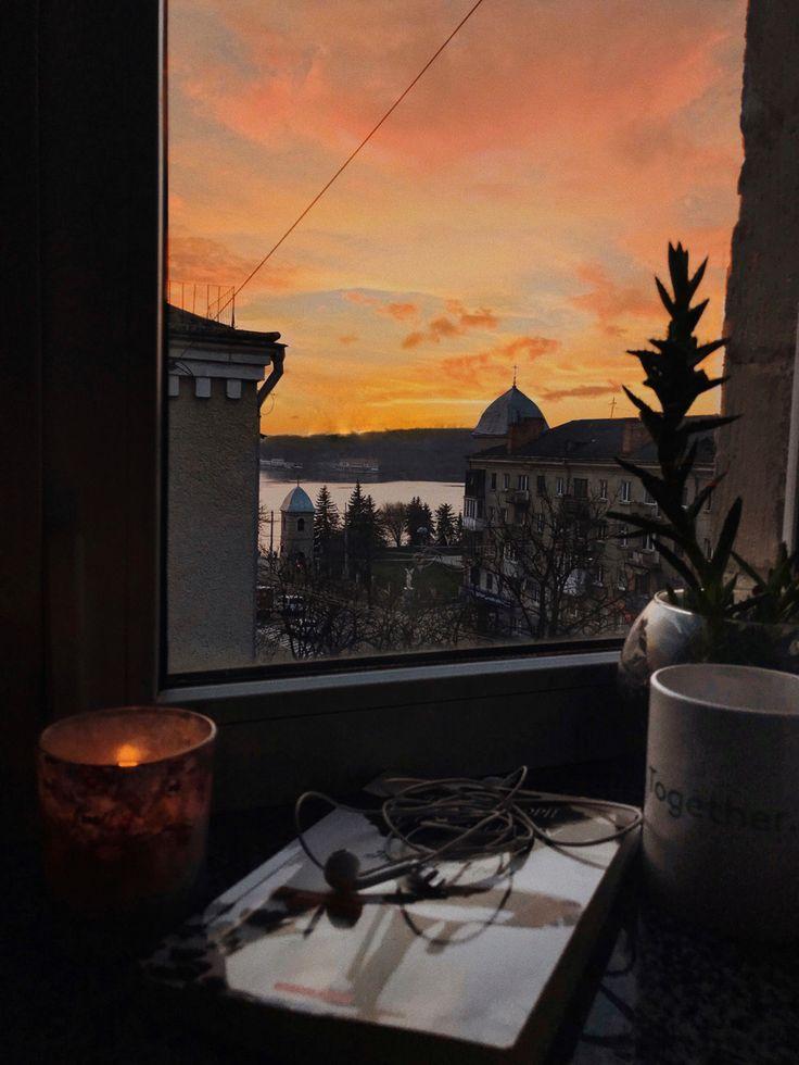 Aesthetic Sunset Studying Books Candles Music Coffee Together Love